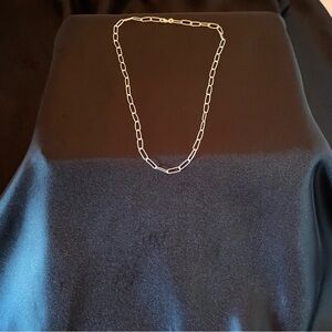 18 inch sterling silver paper clip chain